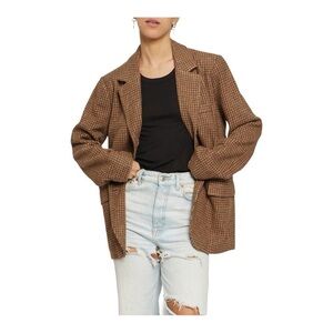 Know One Cares Oversized Blazer in Brown Camel NWOT